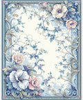Pastel Floral Vine Accent Rug