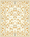 Elegant Floral Scrollwork Motif Rug