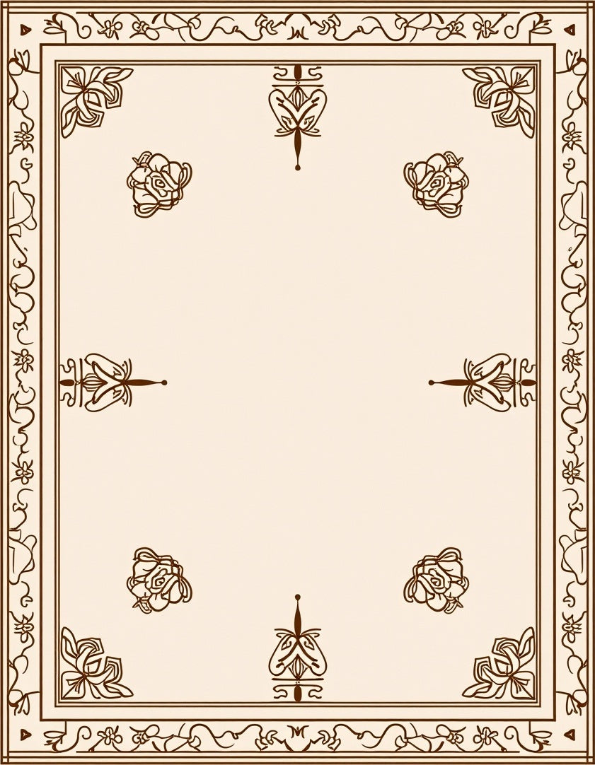 Ornate Floral Borders and Accents Rug