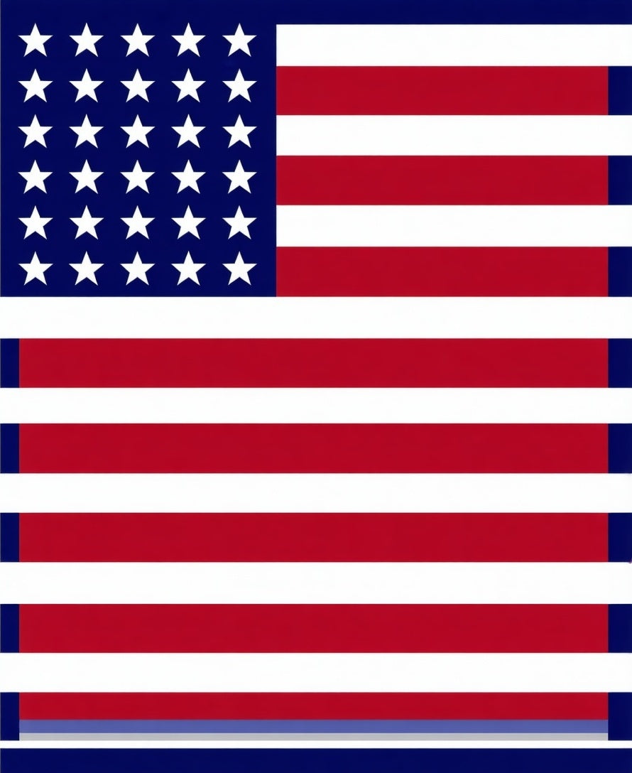 Classic Stars and Stripes Pattern Rug