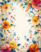 Vibrant Floral Arrangement Design Rug
