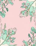 Botanical Branches On Pale Pink Rug