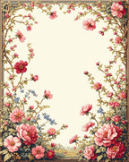 Elegant Floral Garden Pattern Rug