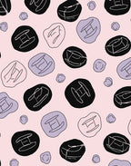 Geometric Pebble And Floral Patterns Rug
