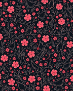 Whimsical Pink Floral Animal Pattern Rug