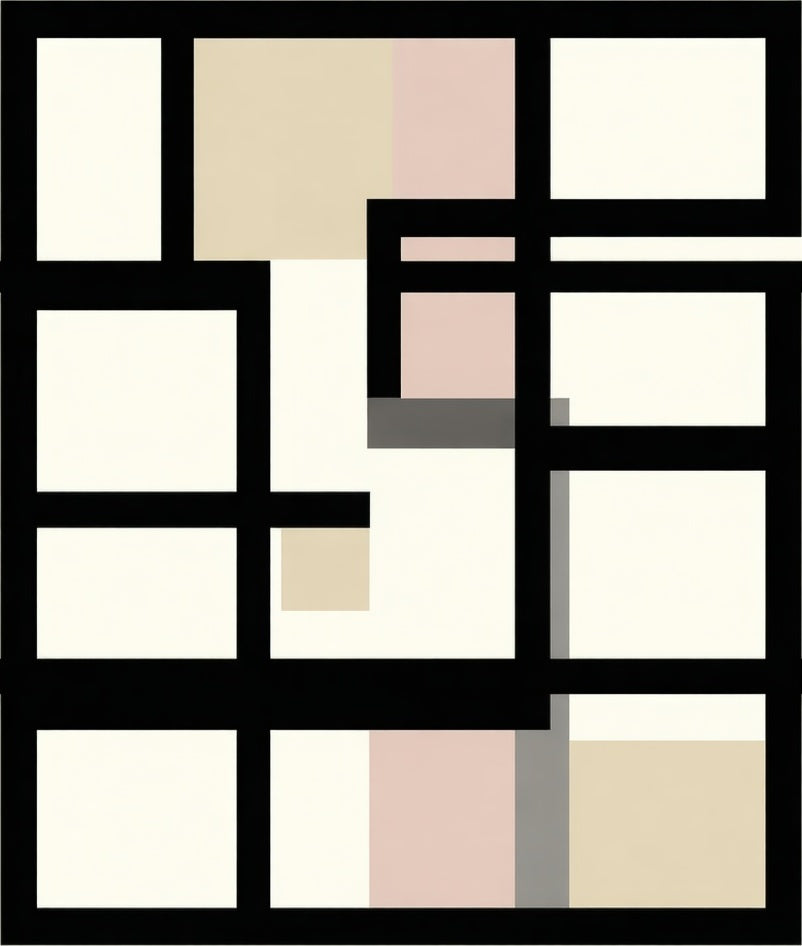 Geometric Blocks Abstract Art Rug