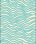 Aqua Waves Organic Pattern Rug