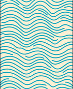 Aqua Waves Organic Pattern Rug