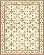 Cream Floral Vine Pattern Rug