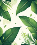 Lush Tropical Leaf Pattern Design Rug