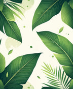 Lush Tropical Leaf Pattern Design Rug