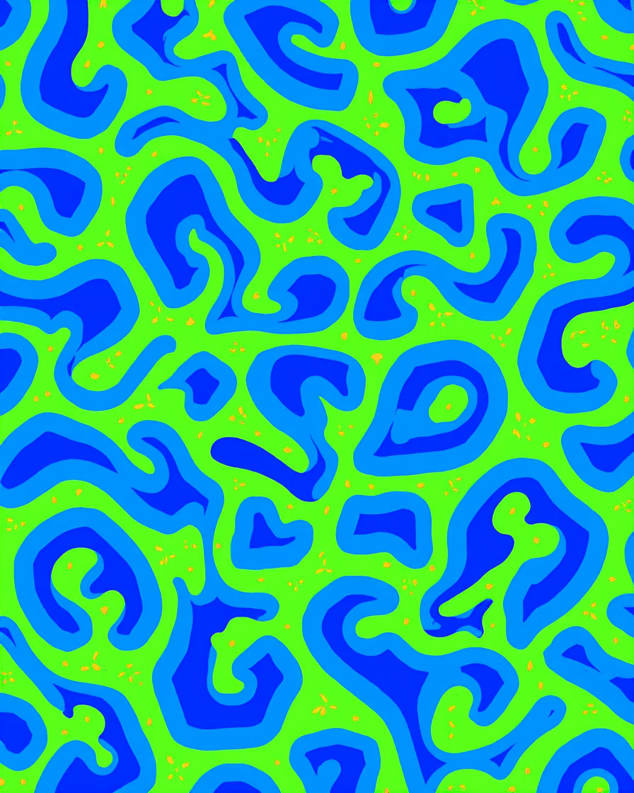 Groovy Abstract 2 Tone Shapes Rug