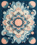 Intricate Mandala Floral Swirls Design Rug