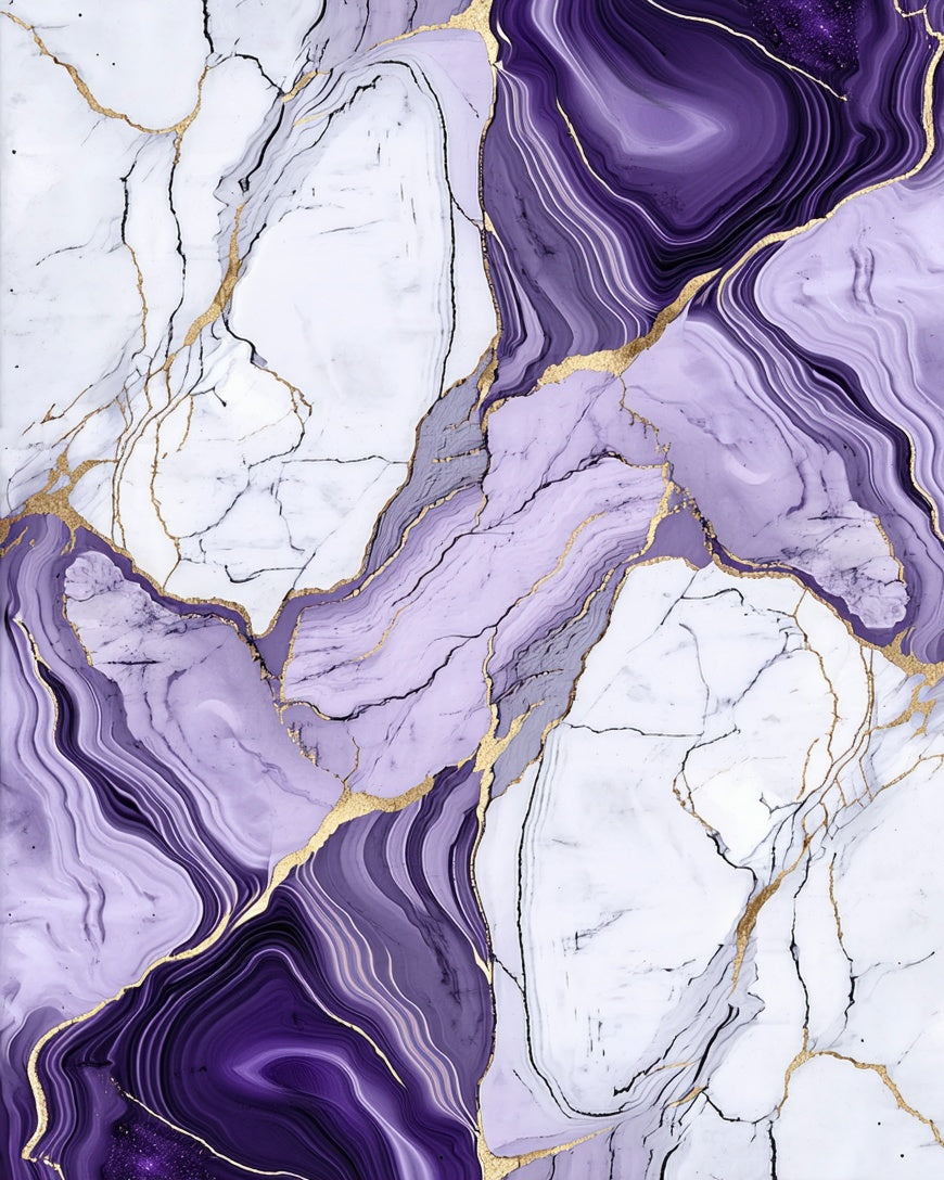 Amethyst Agate Veined Marble Pattern Rug