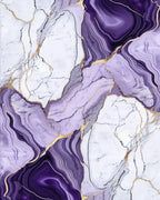 Amethyst Agate Veined Marble Pattern Rug