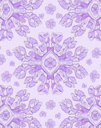Mandalas Lilac Floral Symmetry Rug
