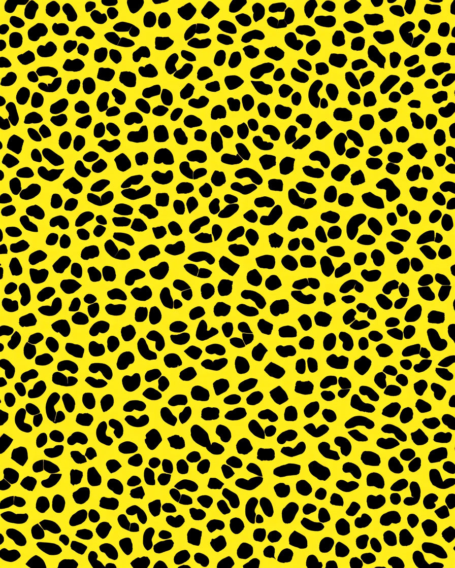 Bold Yellow Leopard Spots Design Rug