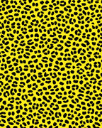 Bold Yellow Leopard Spots Design Rug