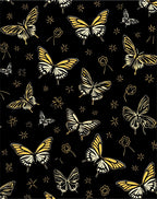 Golden Butterfly Art Deco Pattern Rug