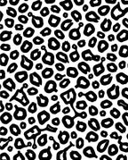 Bold Black Animal Print Design Rug