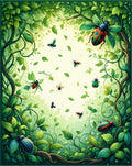 Enchanted Woodland Bugs And Leaves Rug