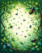 Enchanted Woodland Bugs And Leaves Rug