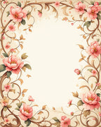 Vintage Floral Vine Pattern Rug