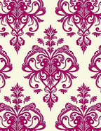 Ornate Damask Floral Design Rug