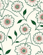Whimsical Floral Garden Pattern Rug