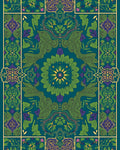 Art Nouveau Floral Mandala Design Rug