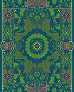 Art Nouveau Floral Mandala Design Rug
