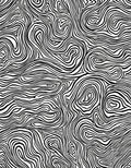 Abstract Black White Swirl Pattern Rug