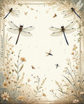 Dragonfly Floral Nature Inspired Artwork Rug