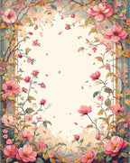 Pink Floral Garden Arch Rug