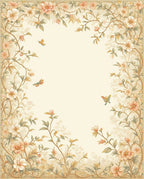 Vintage Floral Scrollwork Delight Rug