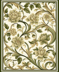 Elegant Floral Vines Motif Rug
