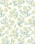 Delicate YellowFloral Botanical Design Rug