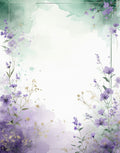 Lavender Meadow Watercolor Floral Rug