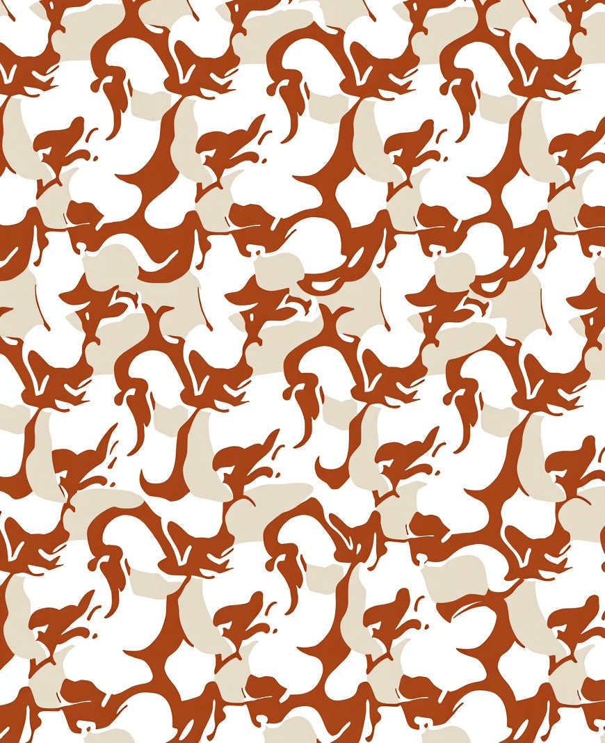 Woodland Camouflage Organic Pattern Rug