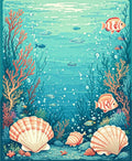 Oceanic Sea Life Coral Fish Design Rug