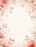 Coral Blossom Delicate Floral Design Rug