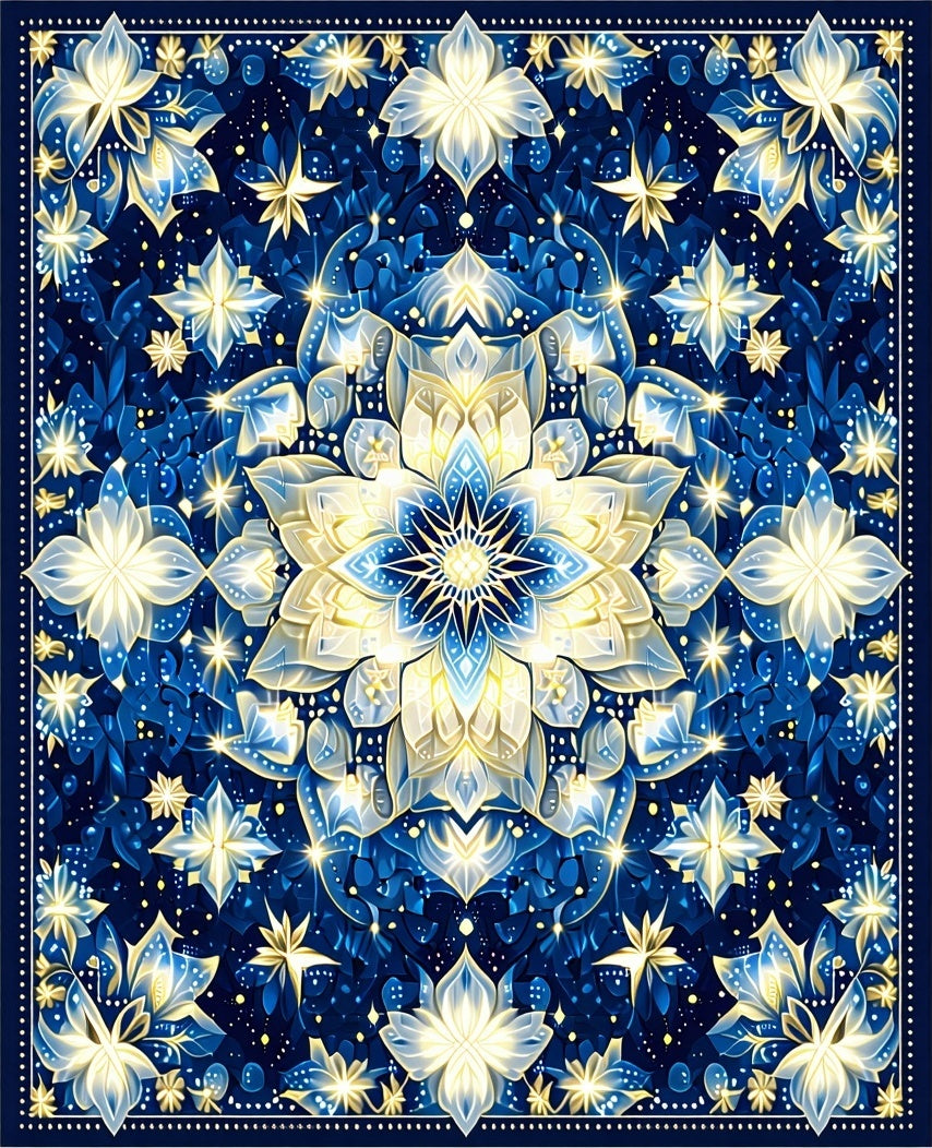 Celestial Floral 4 Point Radiance Rug