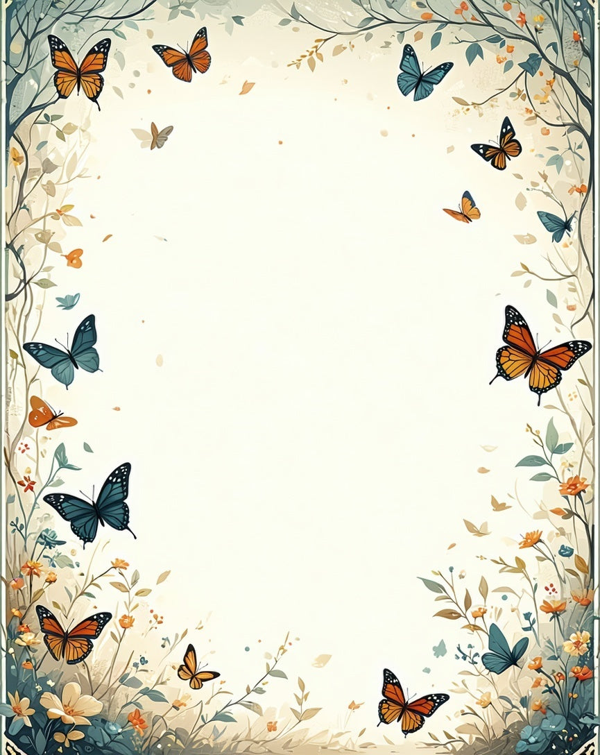 Vibrant Butterflies In Spring Garden Rug