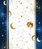 Celestial Moon and Star Pattern Rug