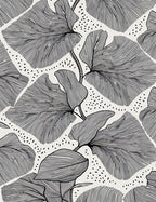 Botanical Leaf Line Art Pattern Design Rug