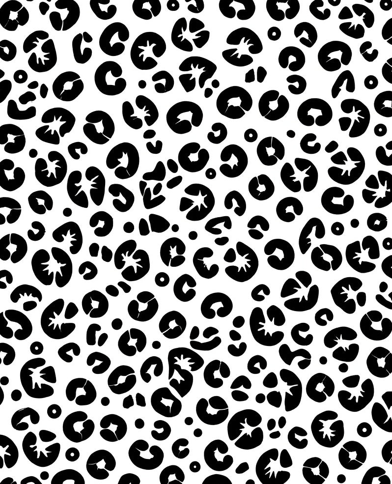 Bold Black Leopard Spots Design Rug