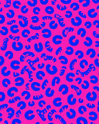 Bold Blue And Pink Animal Spots Rug
