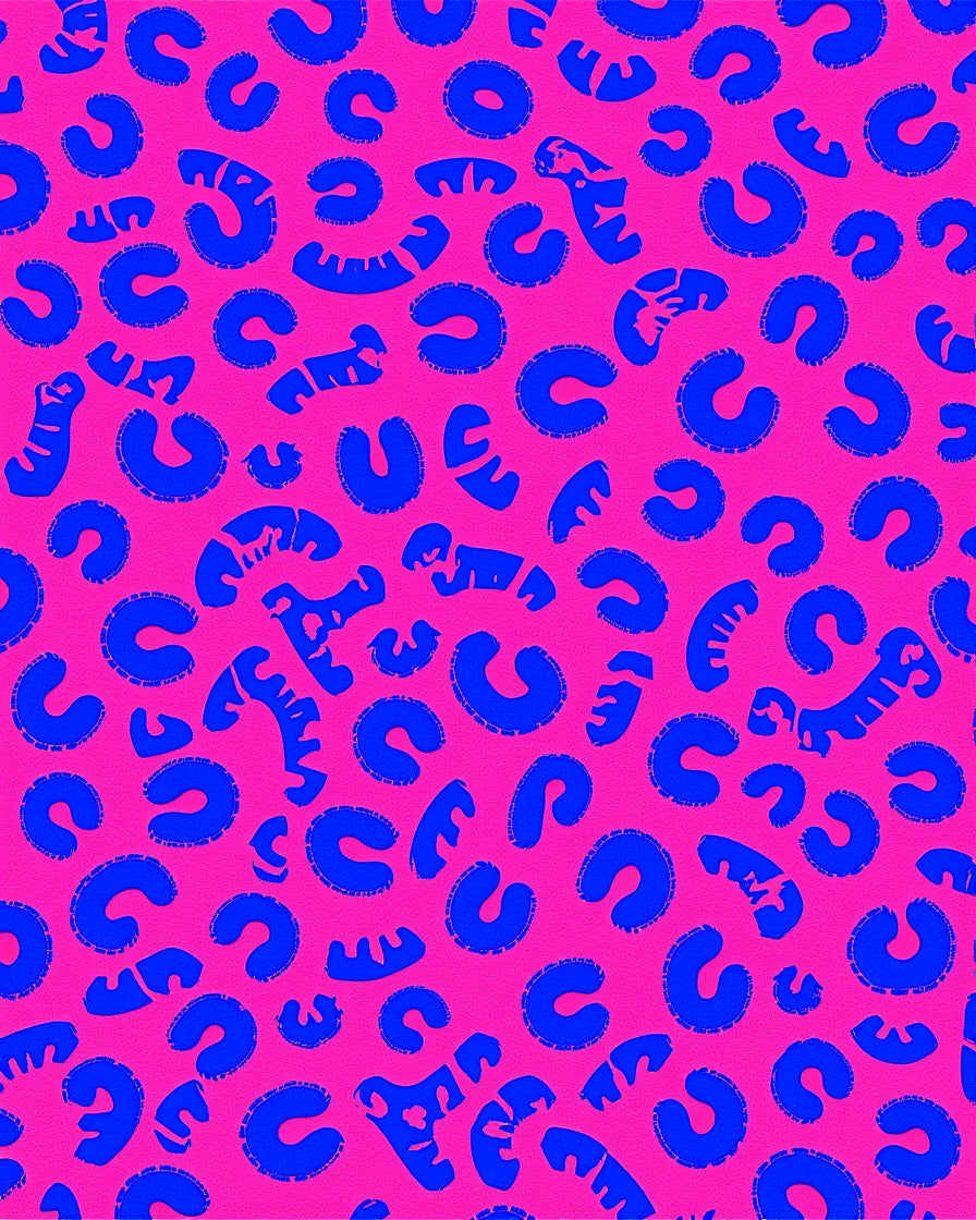 Bold Blue And Pink Animal Spots Rug