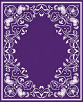 Opulent Lilac With White Flourish Pattern Rug