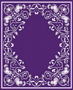 Opulent Lilac With White Flourish Pattern Rug